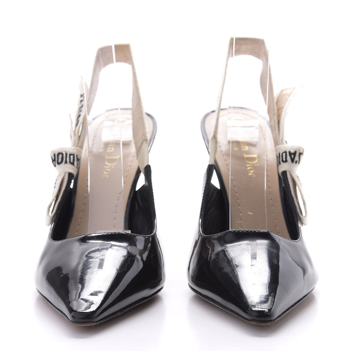 Patent Ribbon J'Adior Slingback 100mm Pumps 36.5 Black