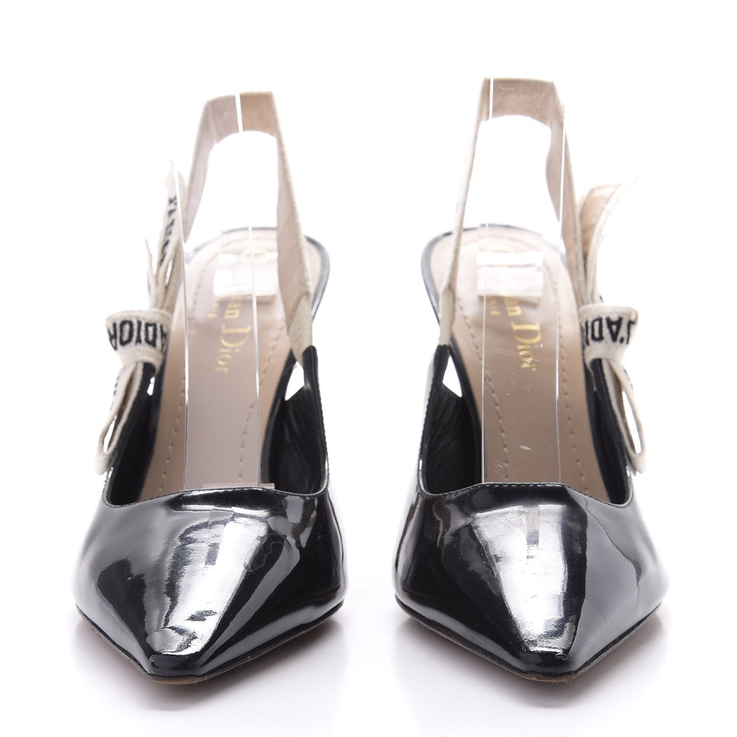 Christian Dior Patent Ribbon J'Adior Slingback 100mm Pumps 36.5 Black 2 of 12