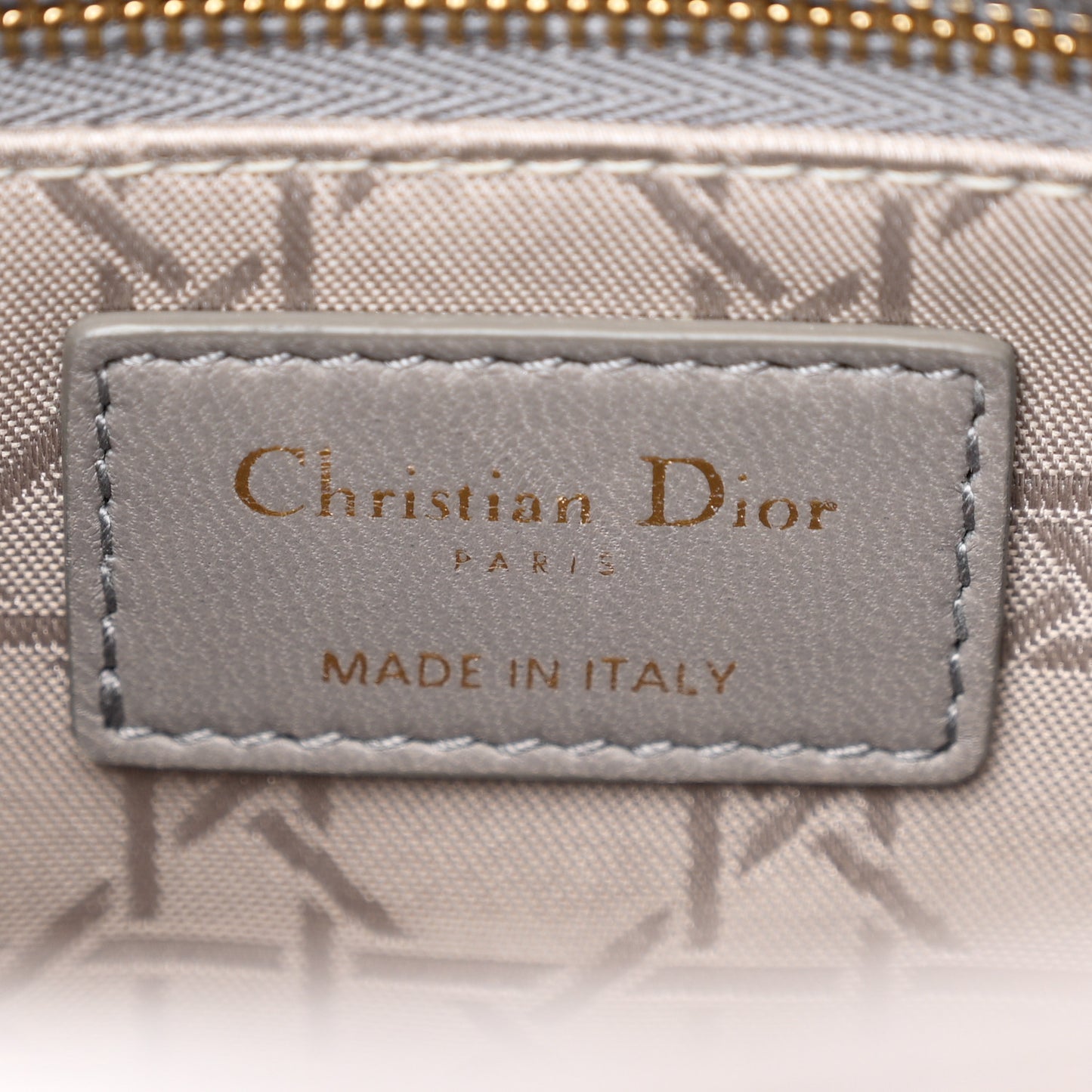 Lambskin Cannage Small Lucky Badges My Lady Dior Grey