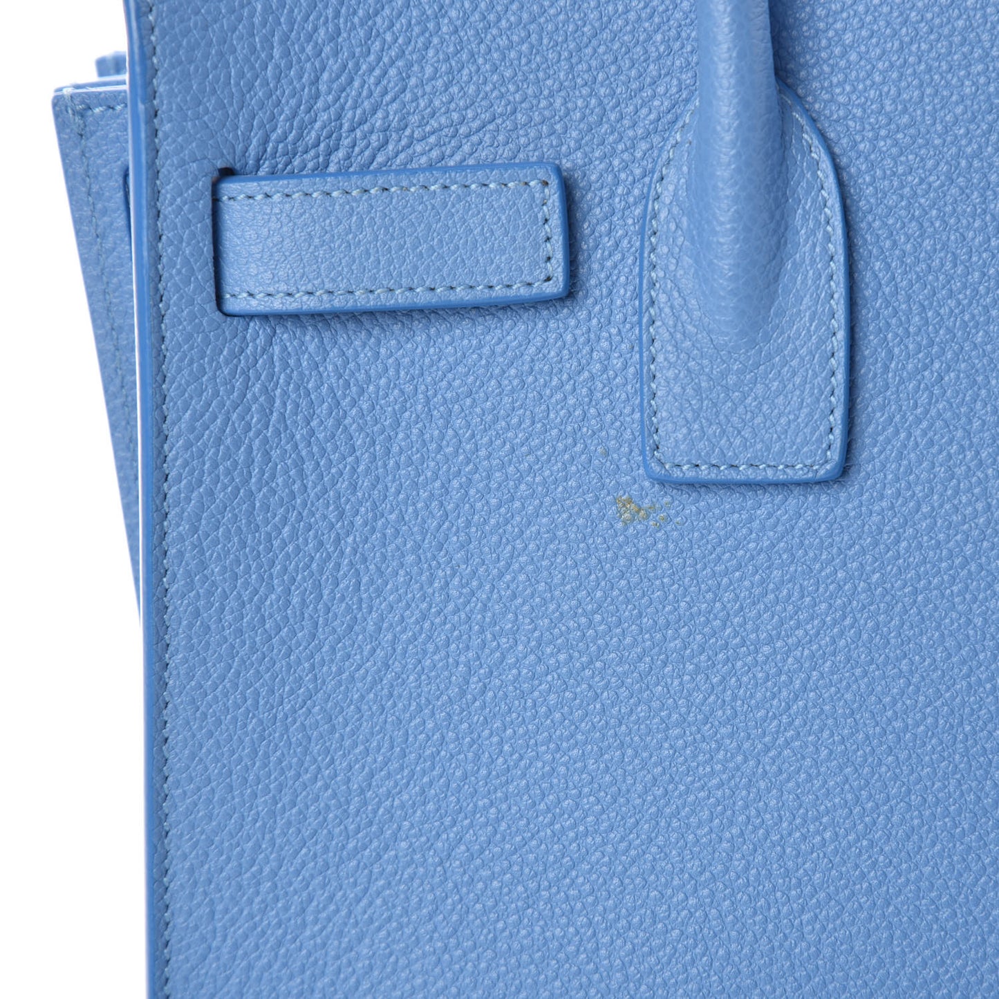 Grained Calfskin Baby Sac De Jour Blue Clair
