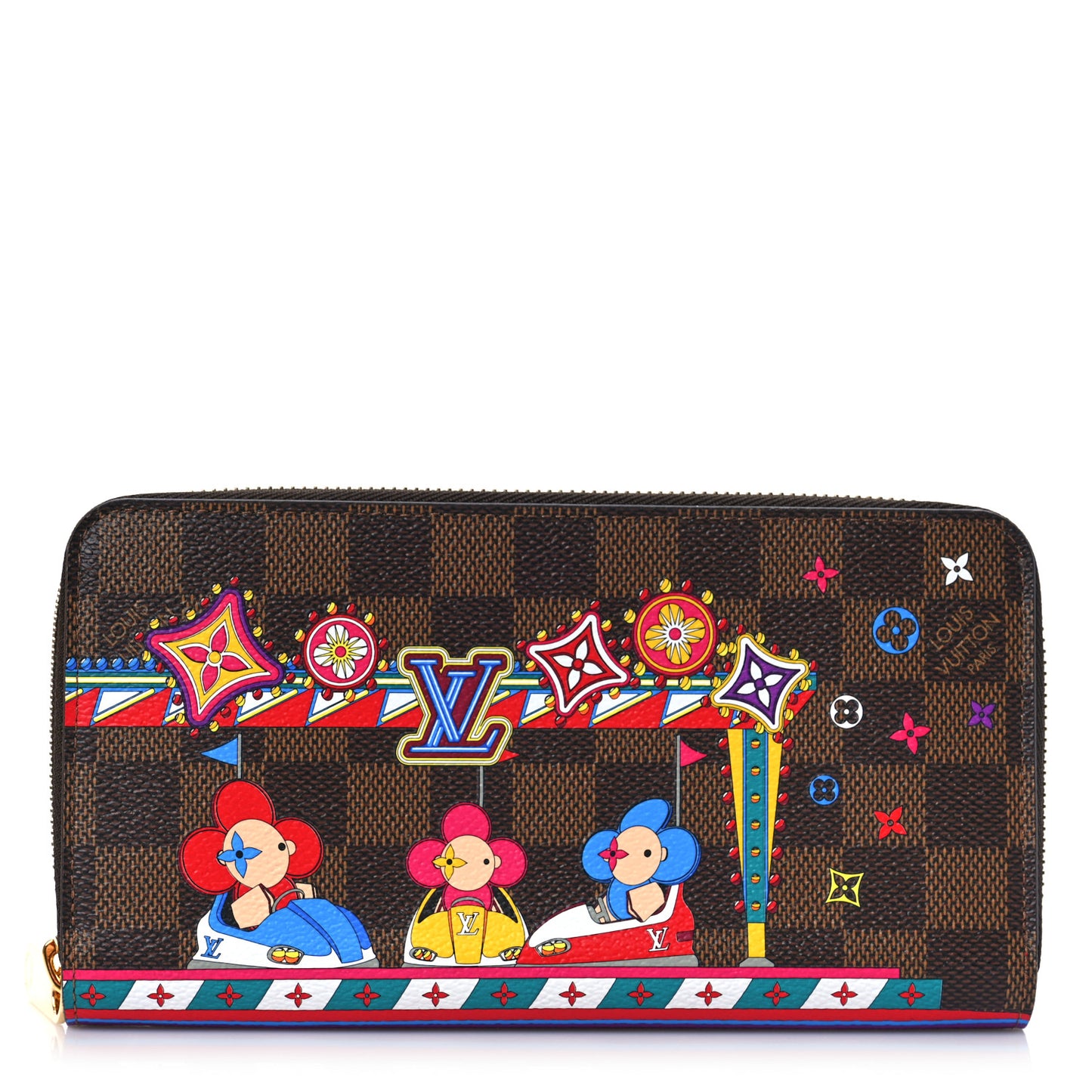 Damier Ebene 2020 Christmas Animation Bumper Cars Zippy Wallet Coquelicot