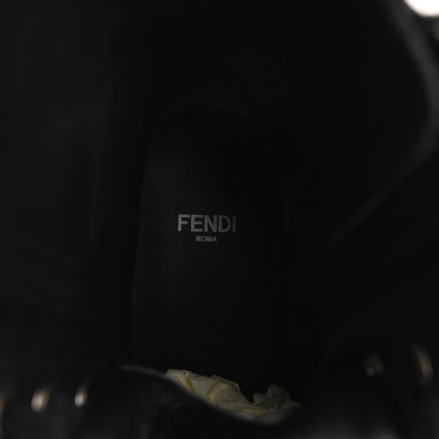Fendi Fabric Jacquard Vitello FF Domino 50mm Biker Boots 37 Black Asfalto 7 of 9