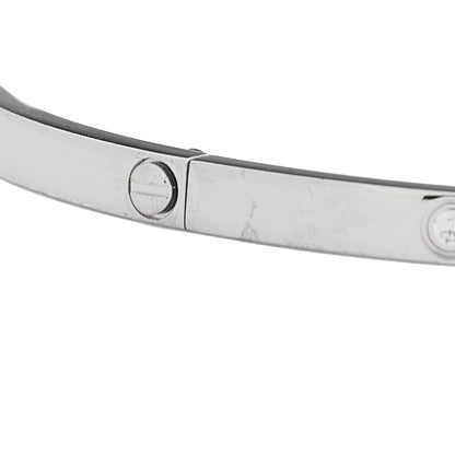 Cartier 18K White Gold 6 Diamond Small LOVE Bracelet 18 5 of 7