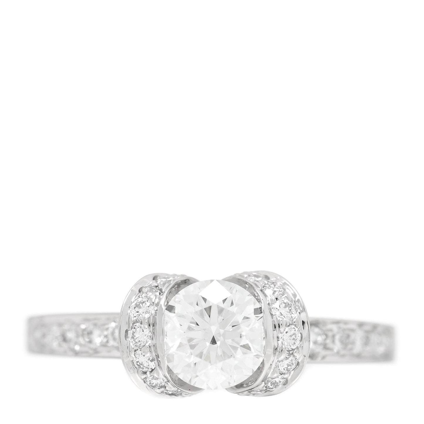 Platinum Diamond .72ct Ribbon Engagement Ring 52 6