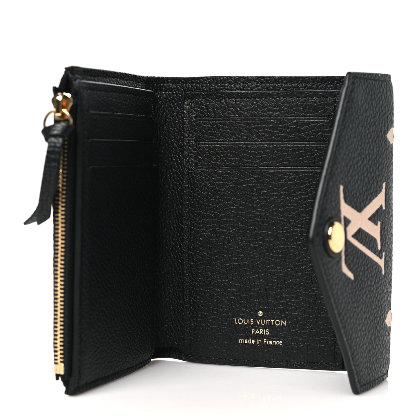 Empreinte Monogram Giant Victorine Wallet Black Beige