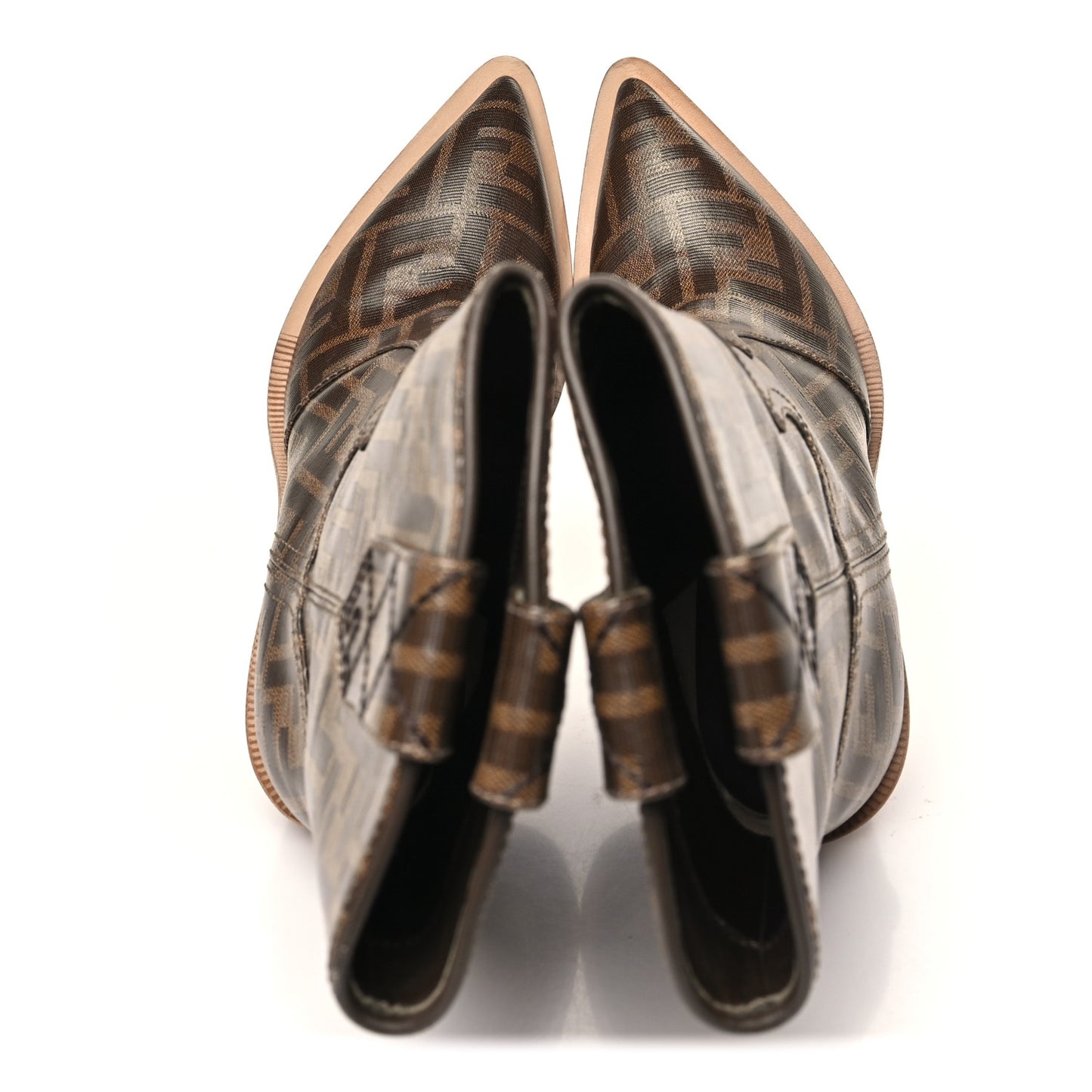Glazed Fabric FF 1974 Cutwalk Ankle Boots 36 Mogano Panna