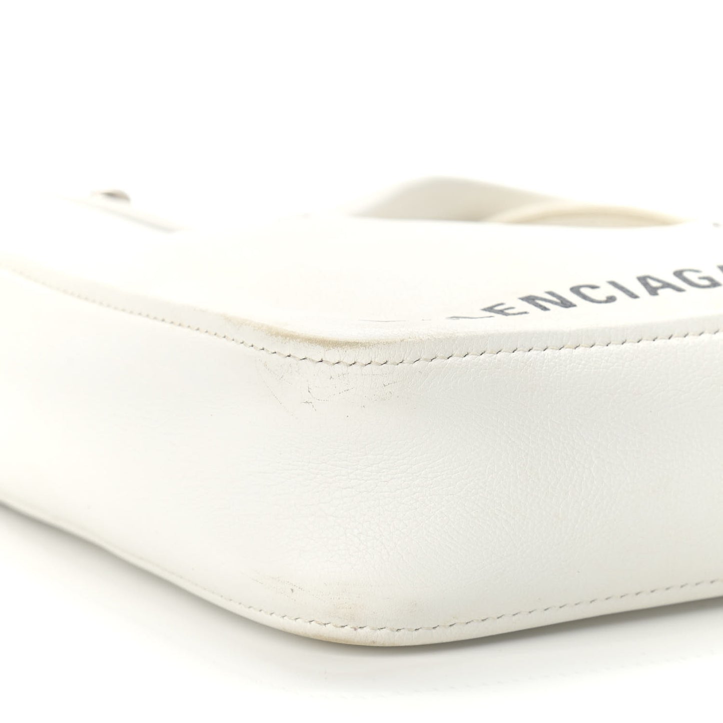 Calfskin XS Triangle Chain Duffle White