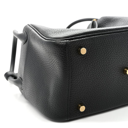 Hermes Taurillon Clemence Lindy 26 Black 9 of 10