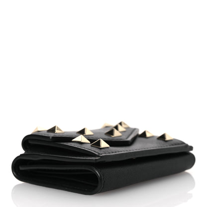 Valentino Garavani Calfskin Small Rockstud Wallet  Black 4 of 11