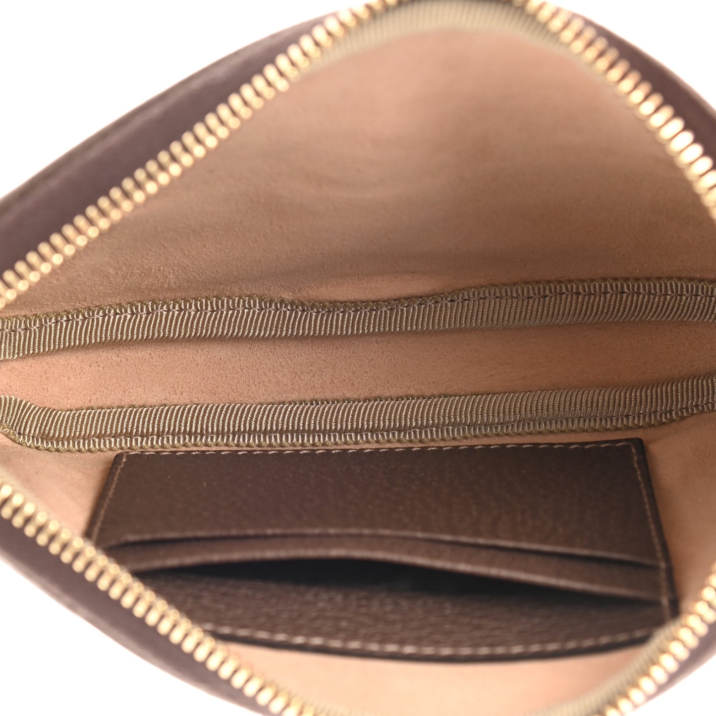 GG Supreme Monogram Ophidia Phone Case Wristlet Brown