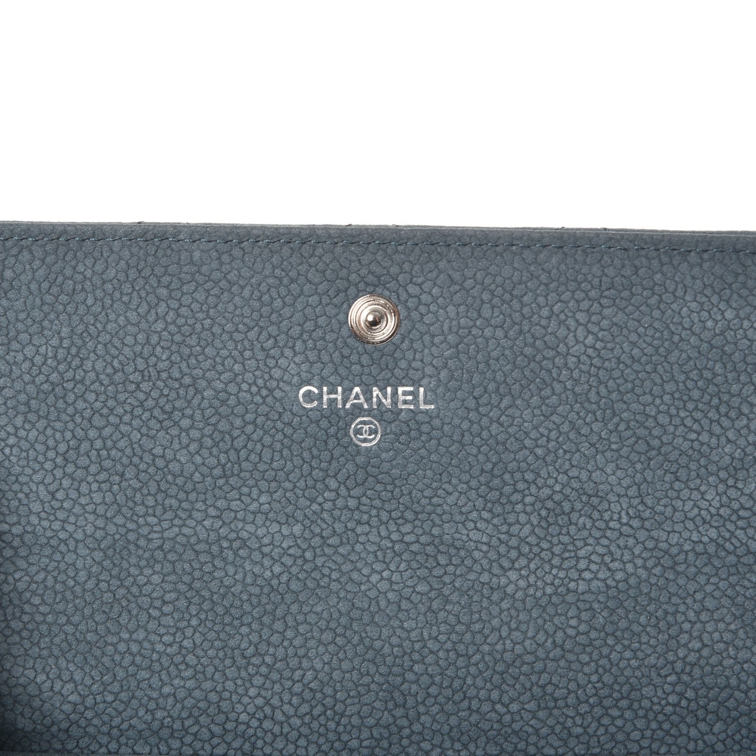 Chanel Iridescent Caviar Quilted Large Reissue Flap Wallet Blue 6 of 9