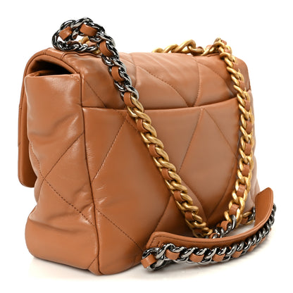 Chanel Lambskin Quilted Large Chanel 19 Flap Brown 3 of 11