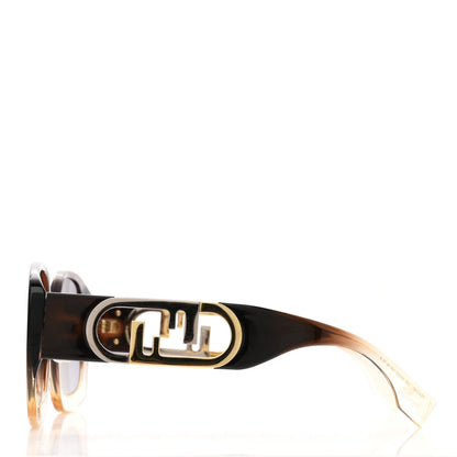 Fendi Acetate O'Lock Square Sunglasses FE40048U Brown 3 of 7