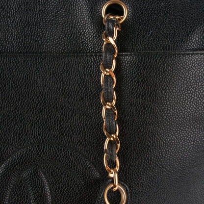 Chanel Caviar Large CC Shoulder Bag Black 12 of 13