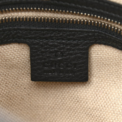 Gucci Pebbled Calfskin Studded Medium Soho Chain Shoulder Bag Black 6 of 14