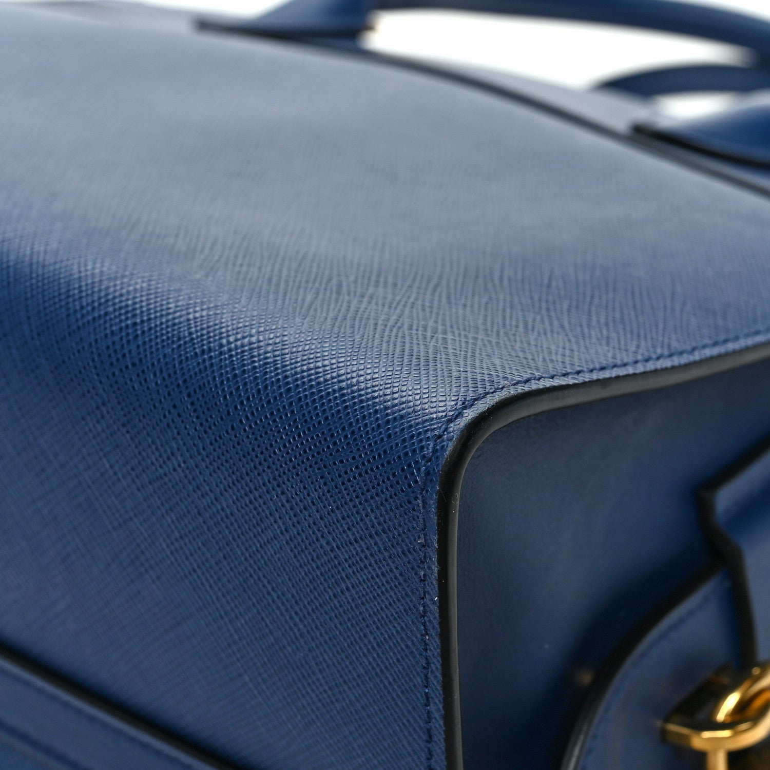 Prada Saffiano City Calfskin Medium Esplanade Bleuette 11 of 12