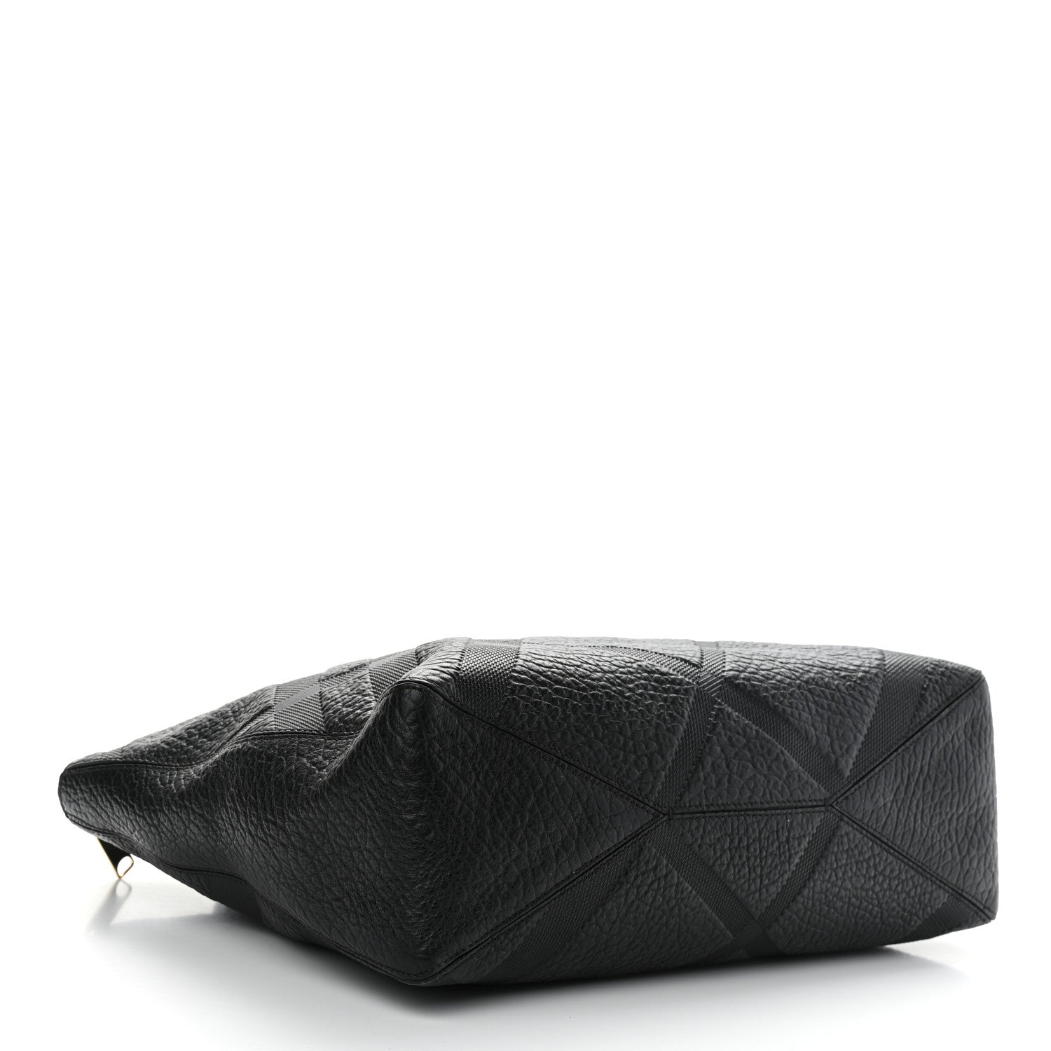 Burberry Heritage Grain Check Embossed Medium Dewsbury Tote Black 4 of 12