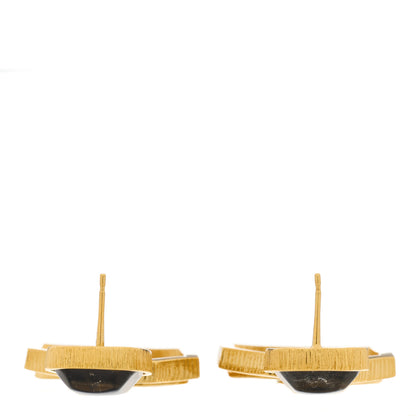 Chanel Metal Pearl CC Drop Clip On Earrings Gold Black 3 of 5
