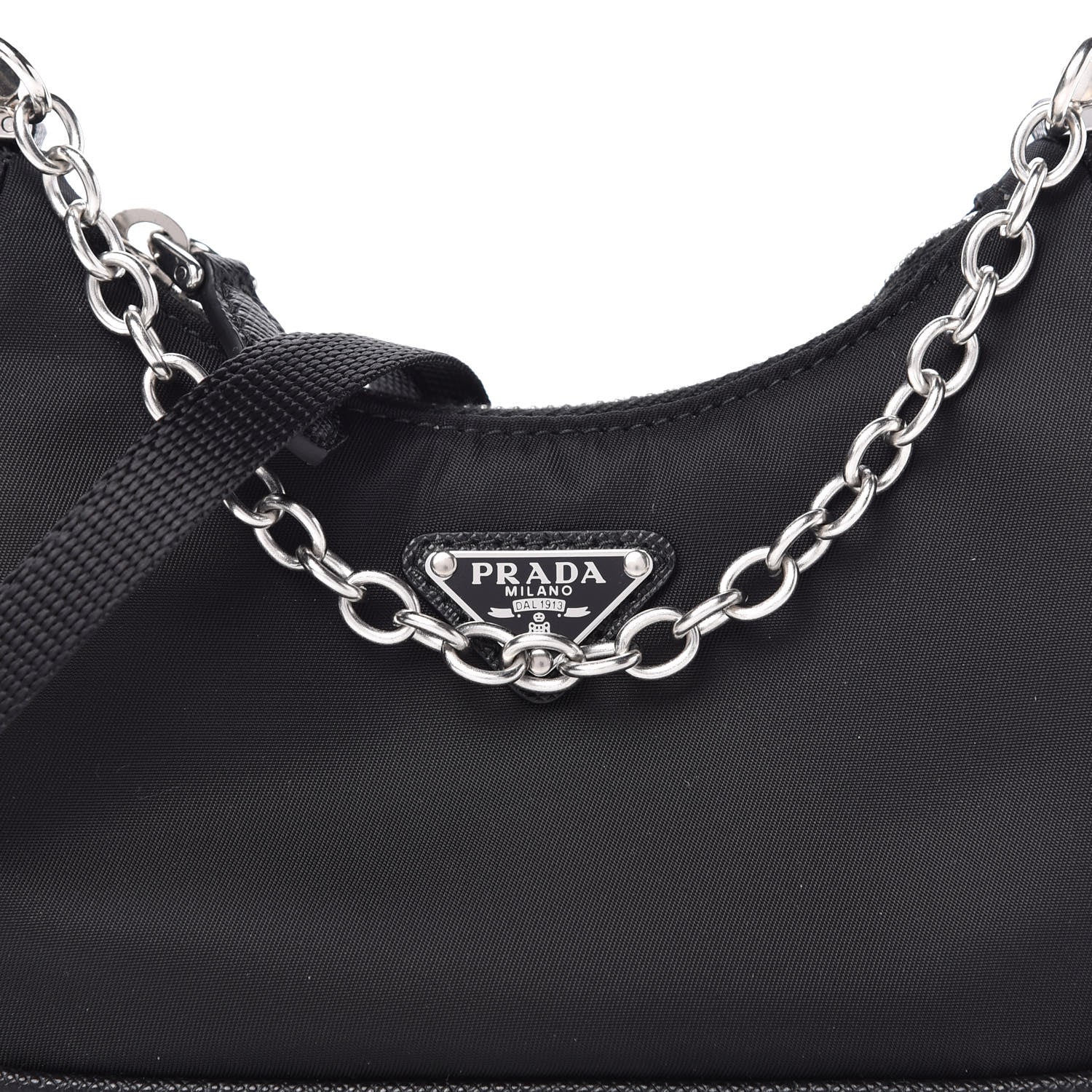 Prada Tessuto Nylon Mini Re-Edition 2000 Shoulder Bag Black 10 of 11