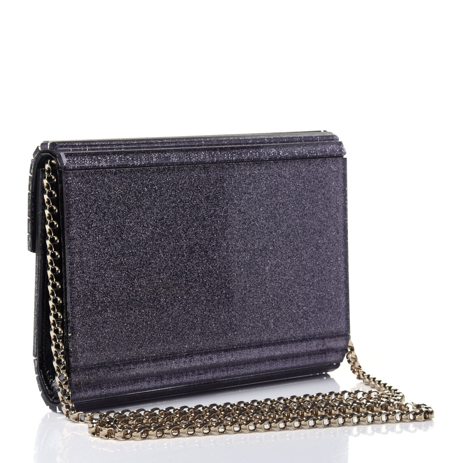 Jimmy Choo Acrylic Glitter Candy Clutch Purple 2 of 4