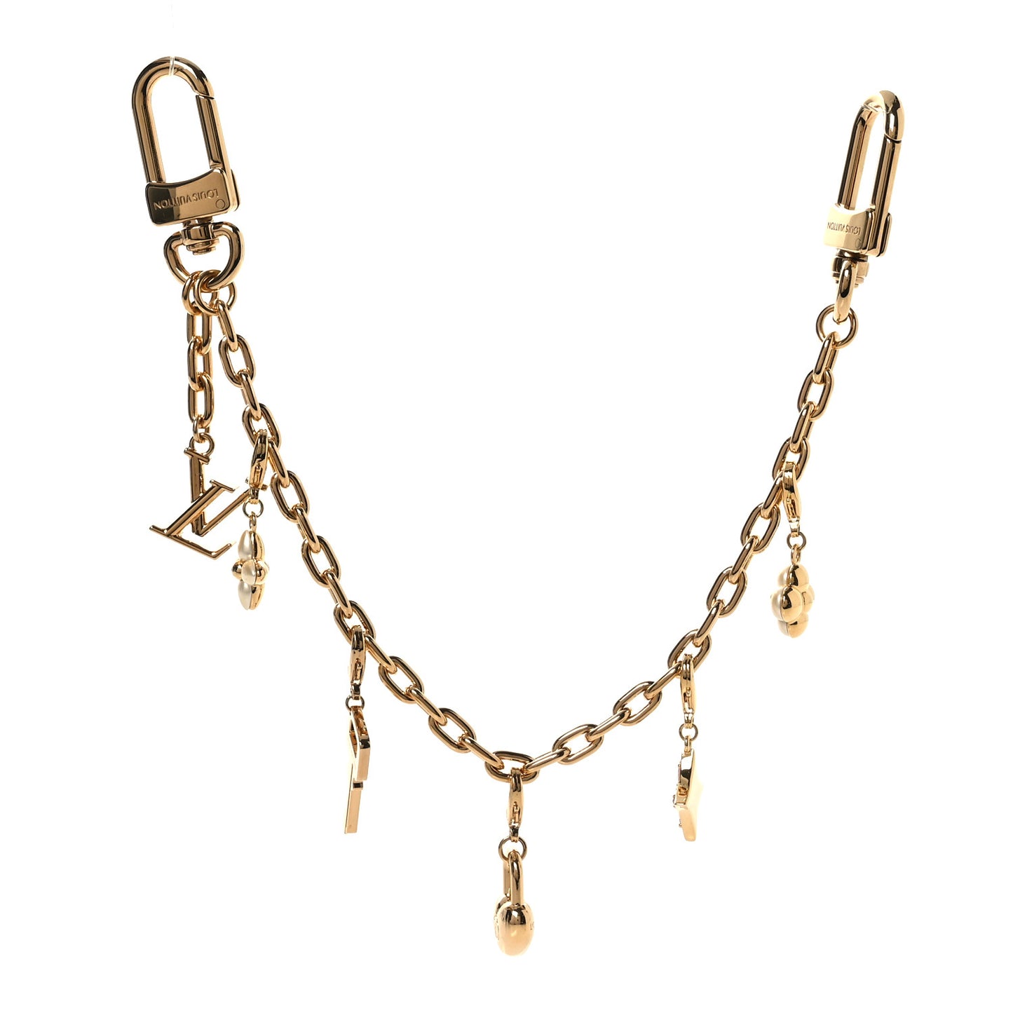 LV Charms Bag Charm Gold