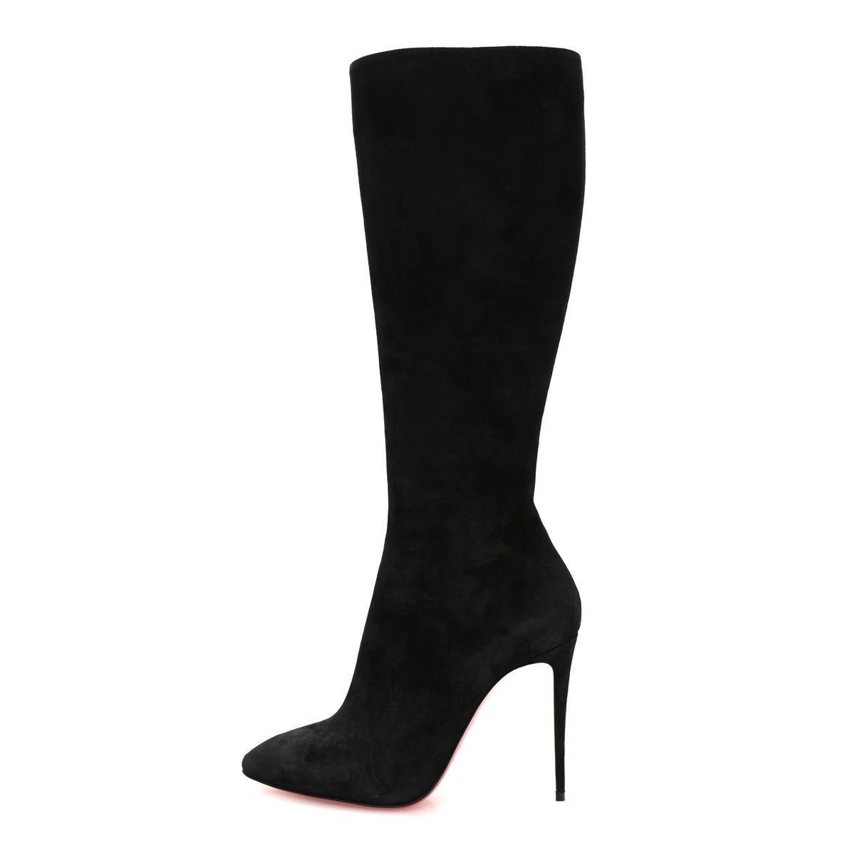 Christian Louboutin Veau Velours Eloise Botta 100 Knee Boots 38 Black 1 of 8