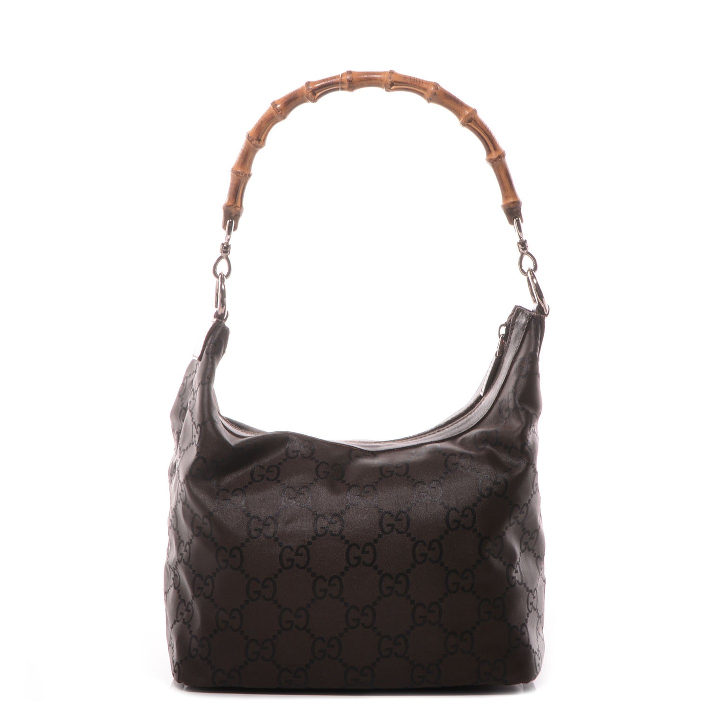Nylon Monogram Small Bamboo Hobo Brown