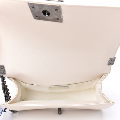 Chanel Caviar Quilted Medium Boy Flap Ivory 5 of 10