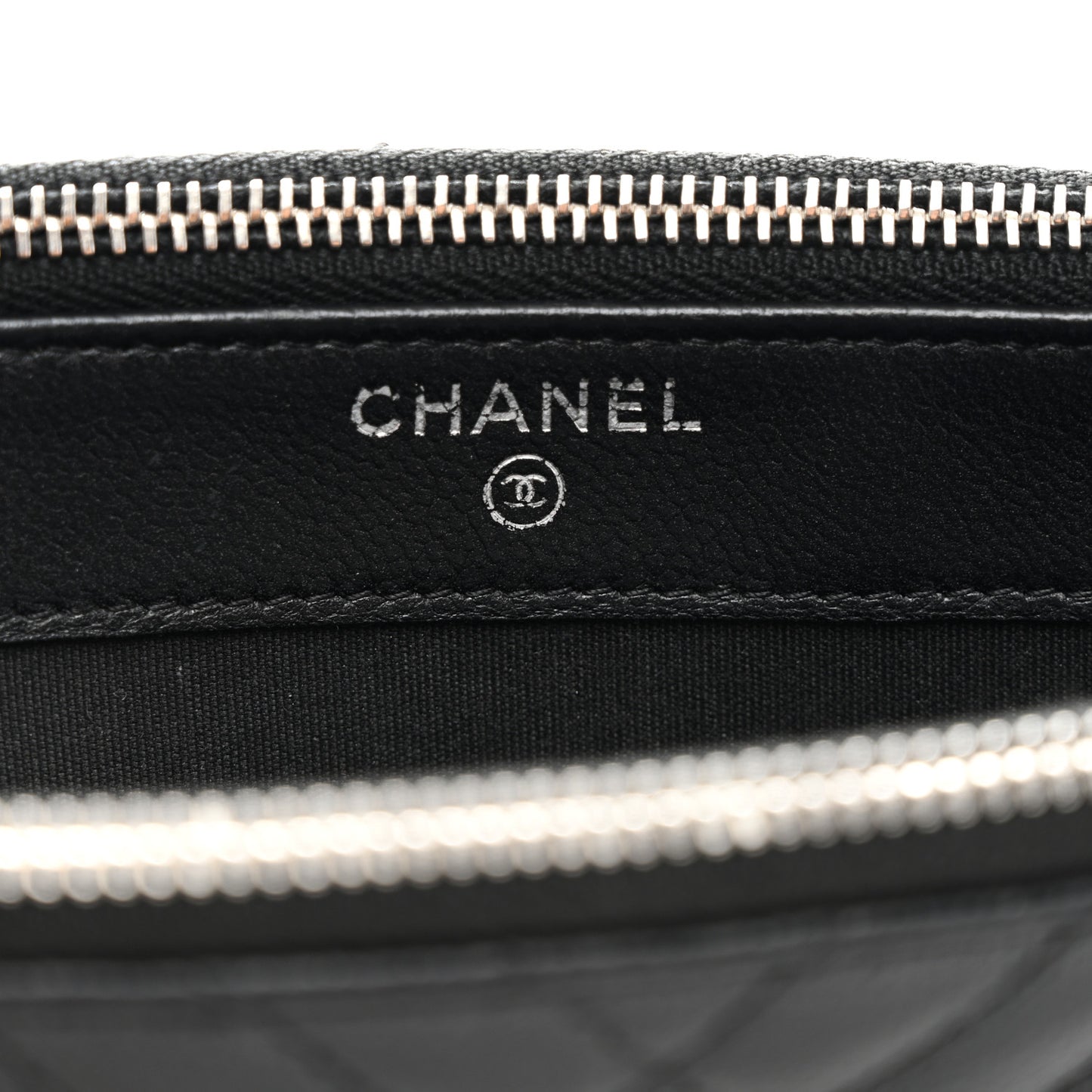 Caviar Quilted Diamond Small CC Duo Clutch With Chain Black