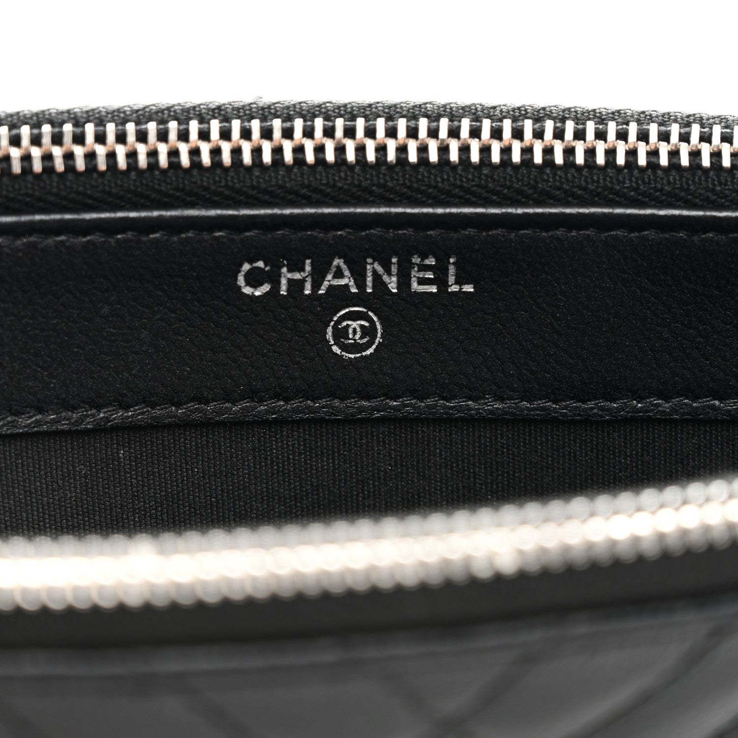 Chanel Caviar Quilted Diamond Small CC Duo Clutch With Chain Black 6 of 11