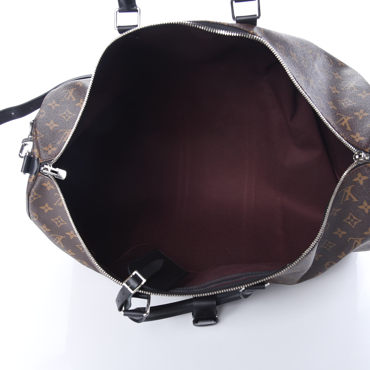 Louis Vuitton Monogram Macassar Keepall Bandouliere 55 5 of 9