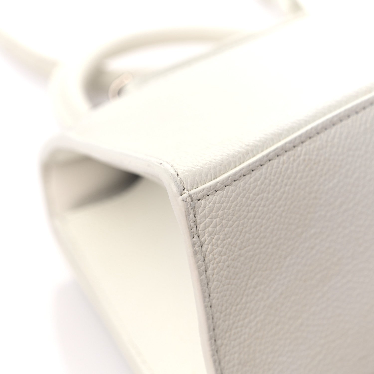 Balenciaga Grained Calfskin Small Hourglass Top Handle Bag White 10 of 15
