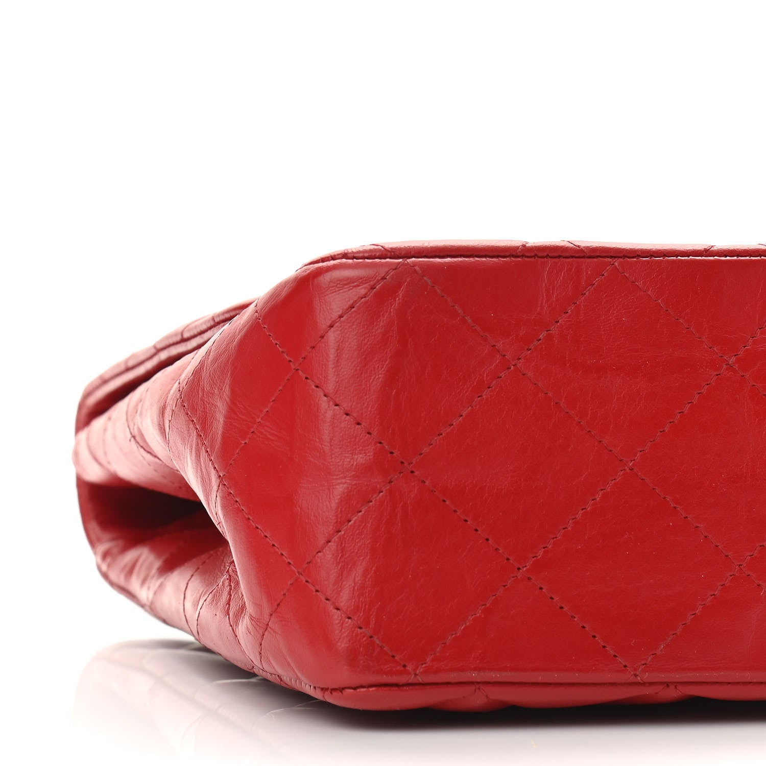 Chanel Lambskin Quilted Jumbo Double Flap Red 11 of 12