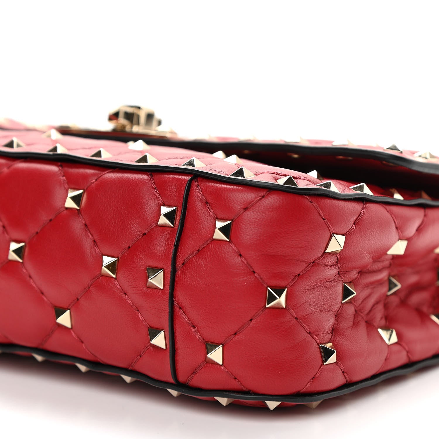Valentino Garavani Nappa Small Rockstud Spike Shoulder Bag Rosso Valentino 9 of 9