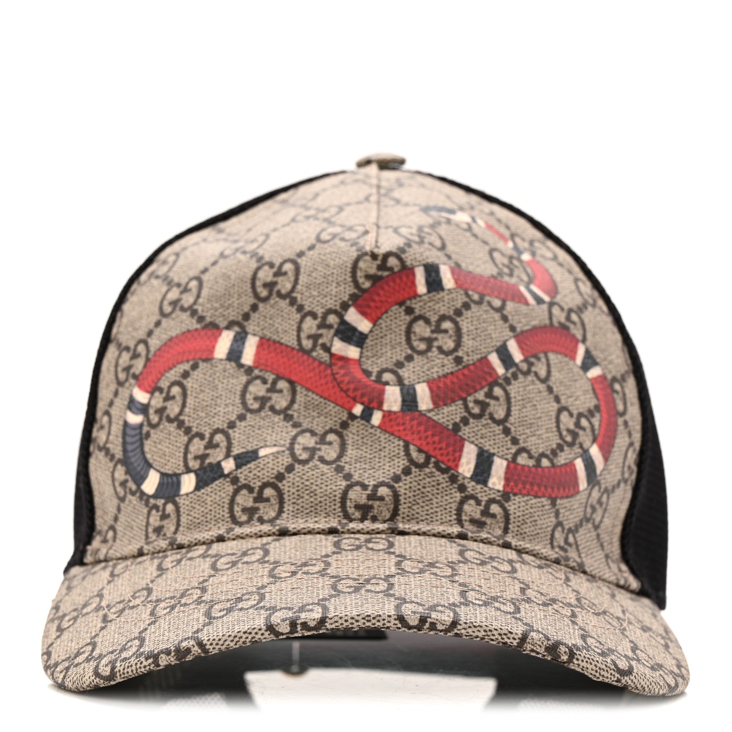 Gucci GG Supreme Monogram Kingsnake Print Baseball Hat M 58 Beige 3 of 8