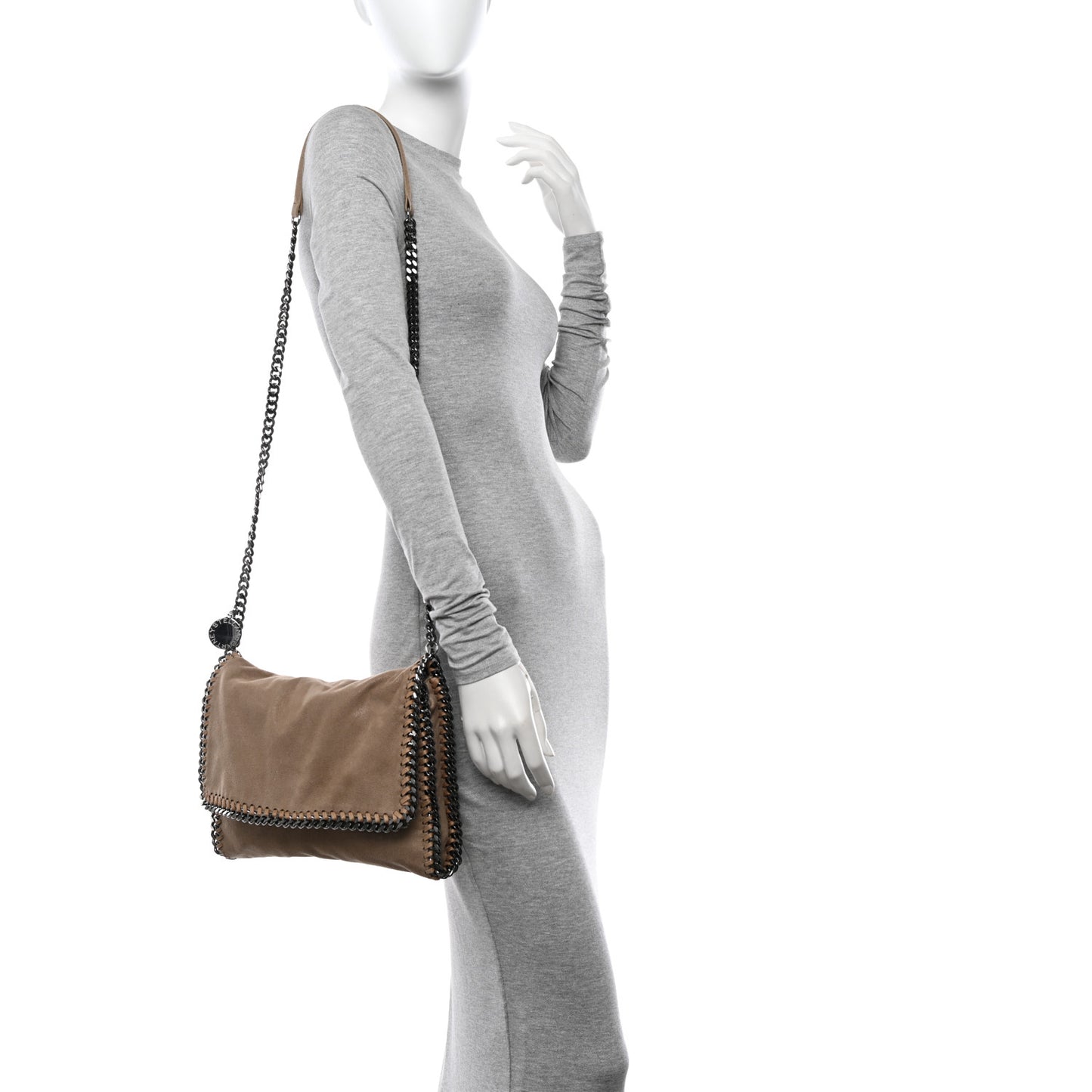 Shaggy Deer Falabella Mini Crossbody Bag Taupe