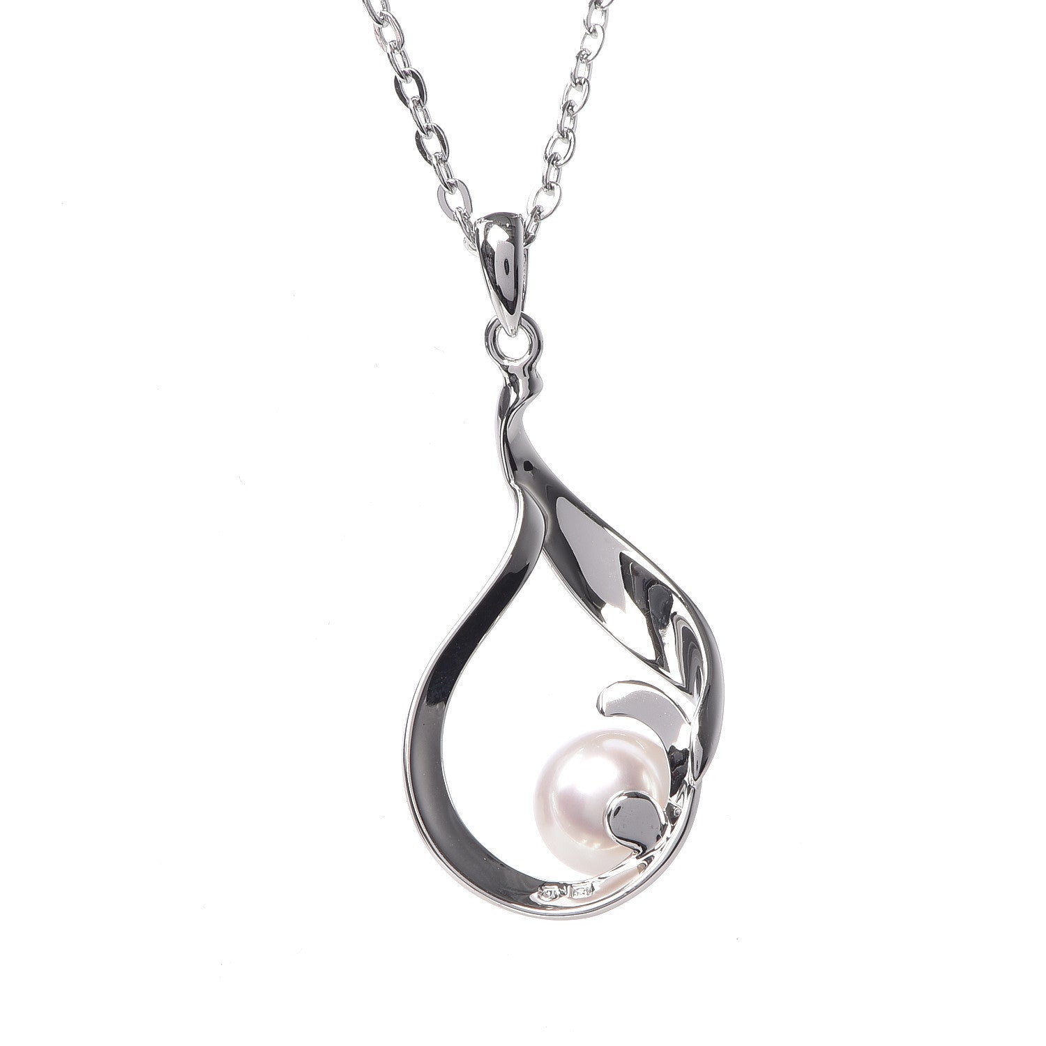 Mikimoto Sterling Silver Akoya Pearl 6mm Pendant Necklace 5 of 6