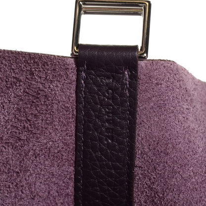Hermes Taurillon Clemence Picotin Lock GM Raisin 9 of 15