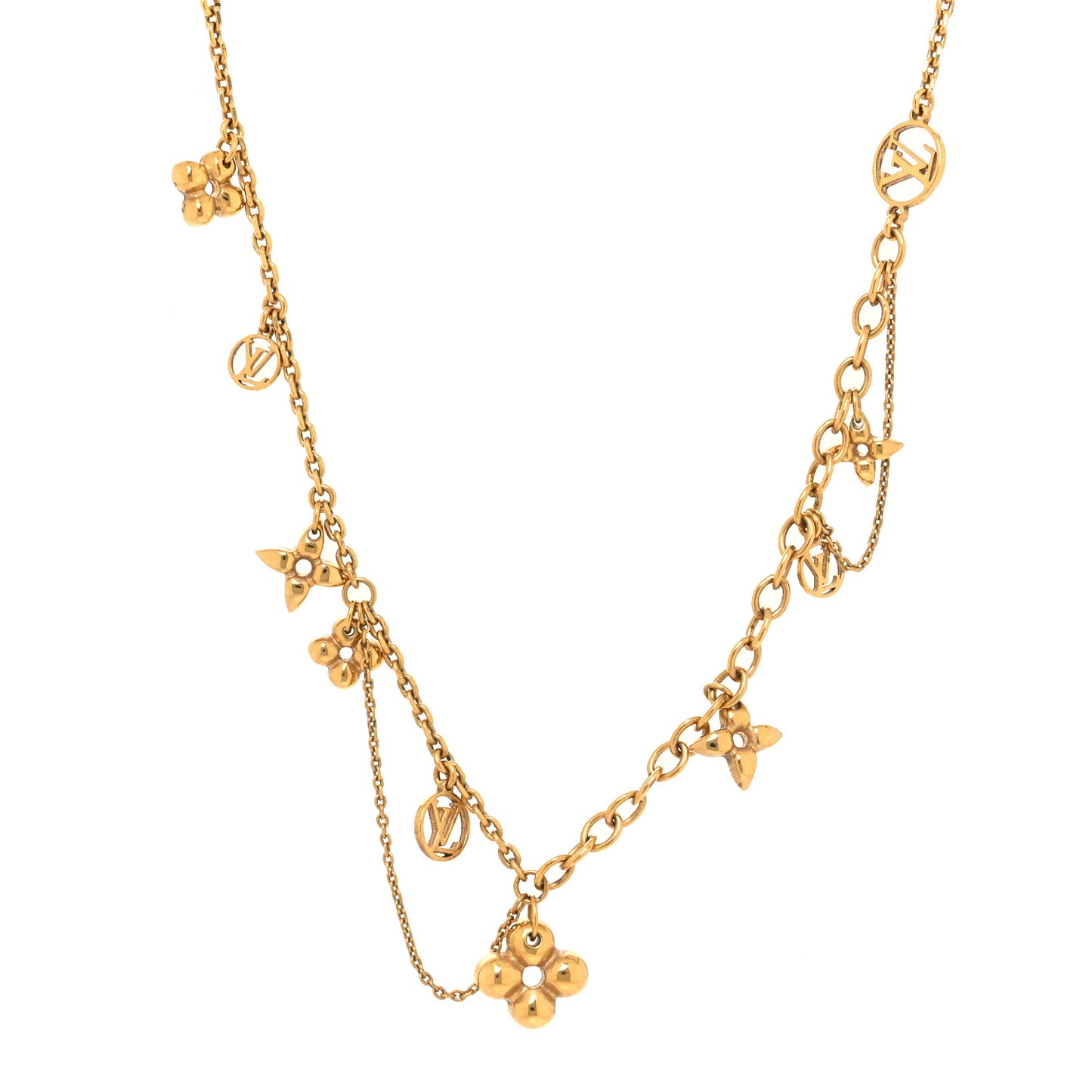 Metal Blooming Supple Necklace Gold