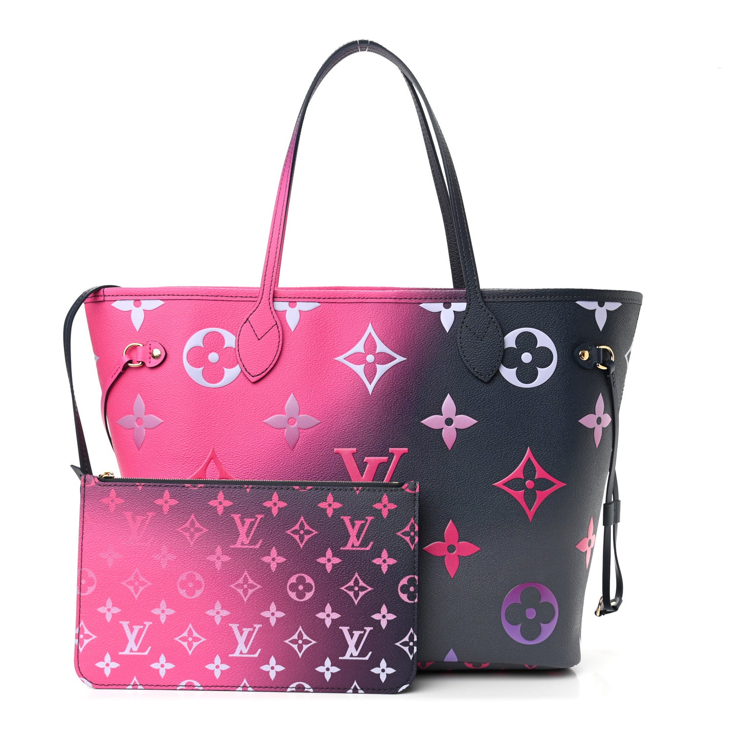 Monogram Giant Spring In The City Neverfull MM Midnight Fuchsia