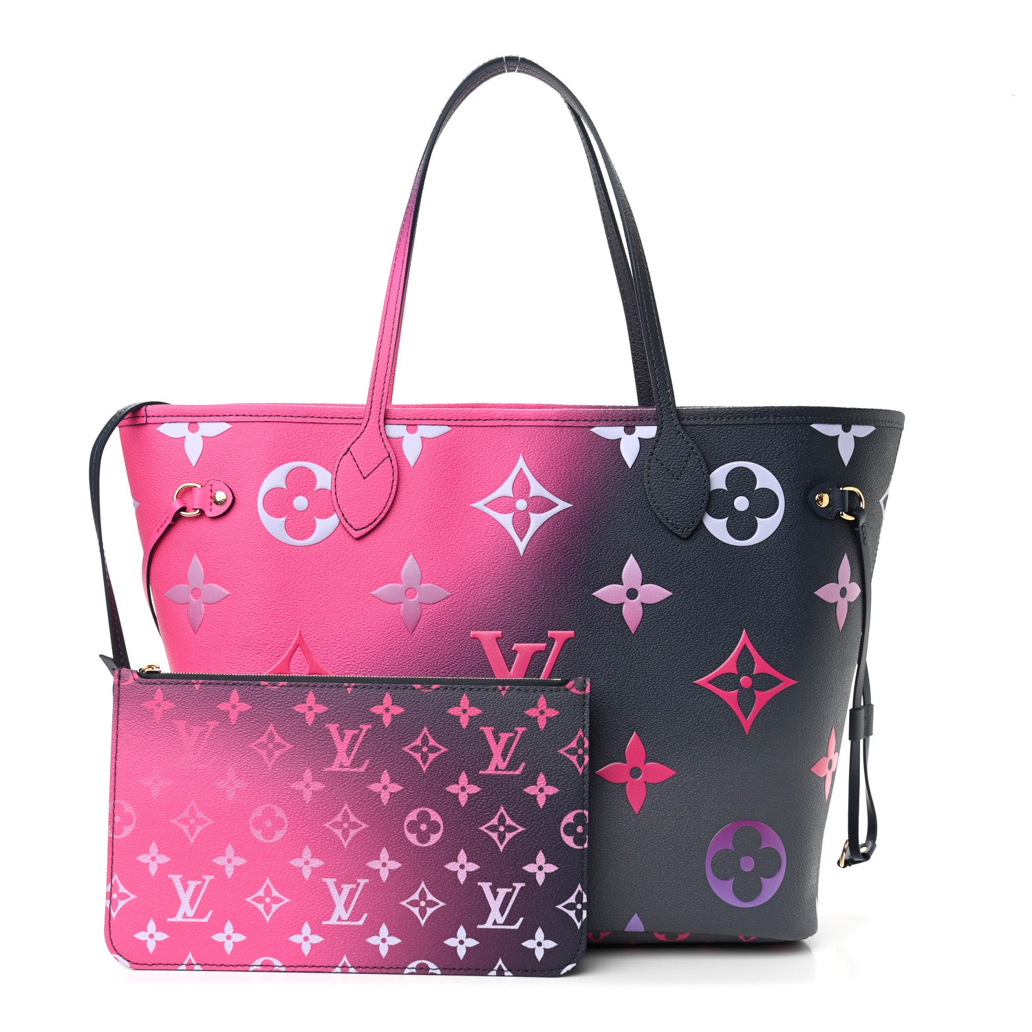 Louis Vuitton Monogram Giant Spring In The City Neverfull MM Midnight Fuchsia 3 of 10