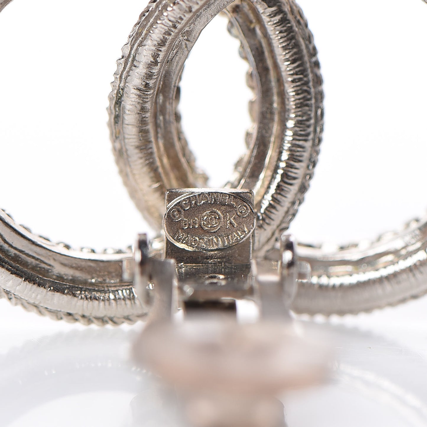 CC Clip On Earrings Silver