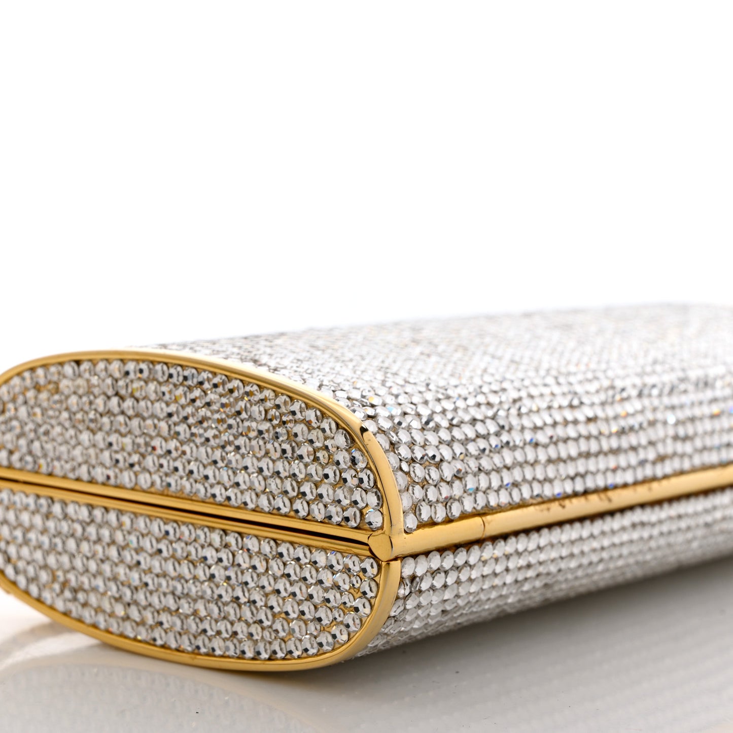 Swarovski Crystal Minaudiere Clutch Gold