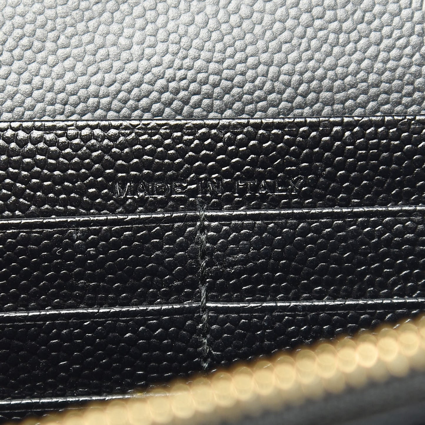 Grain De Poudre Matelasse Chevron Monogram Chain Wallet Black