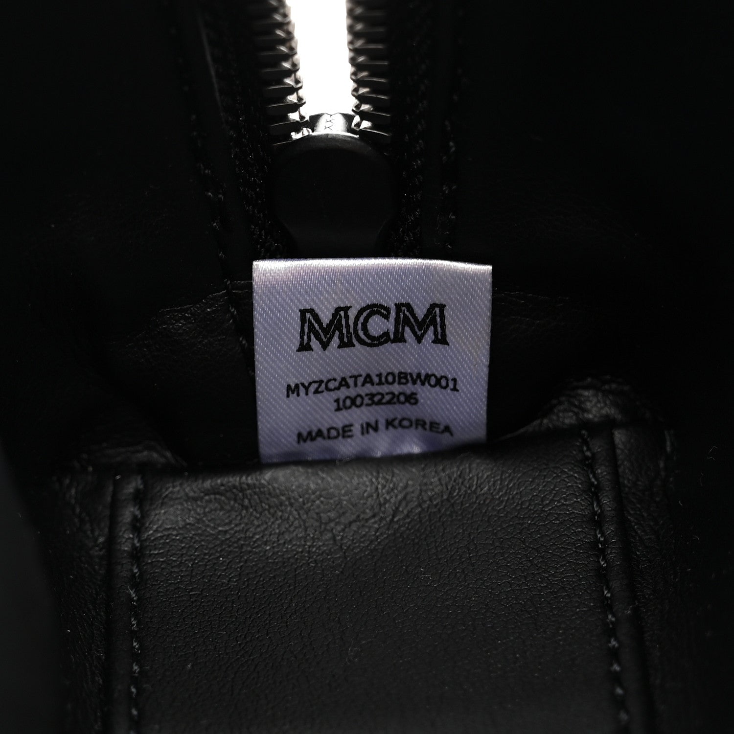 MCM Checkerboard Visetos Cosmetic Pouch Black White 7 of 7