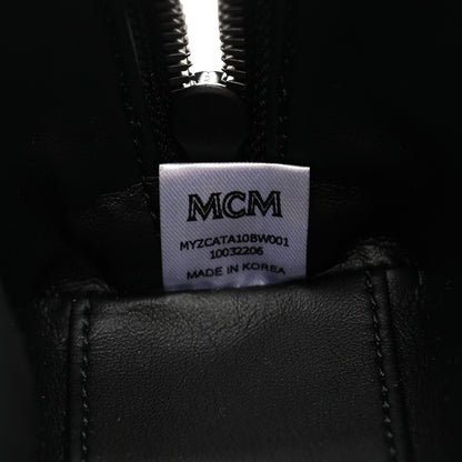 MCM Checkerboard Visetos Cosmetic Pouch Black White 7 of 7