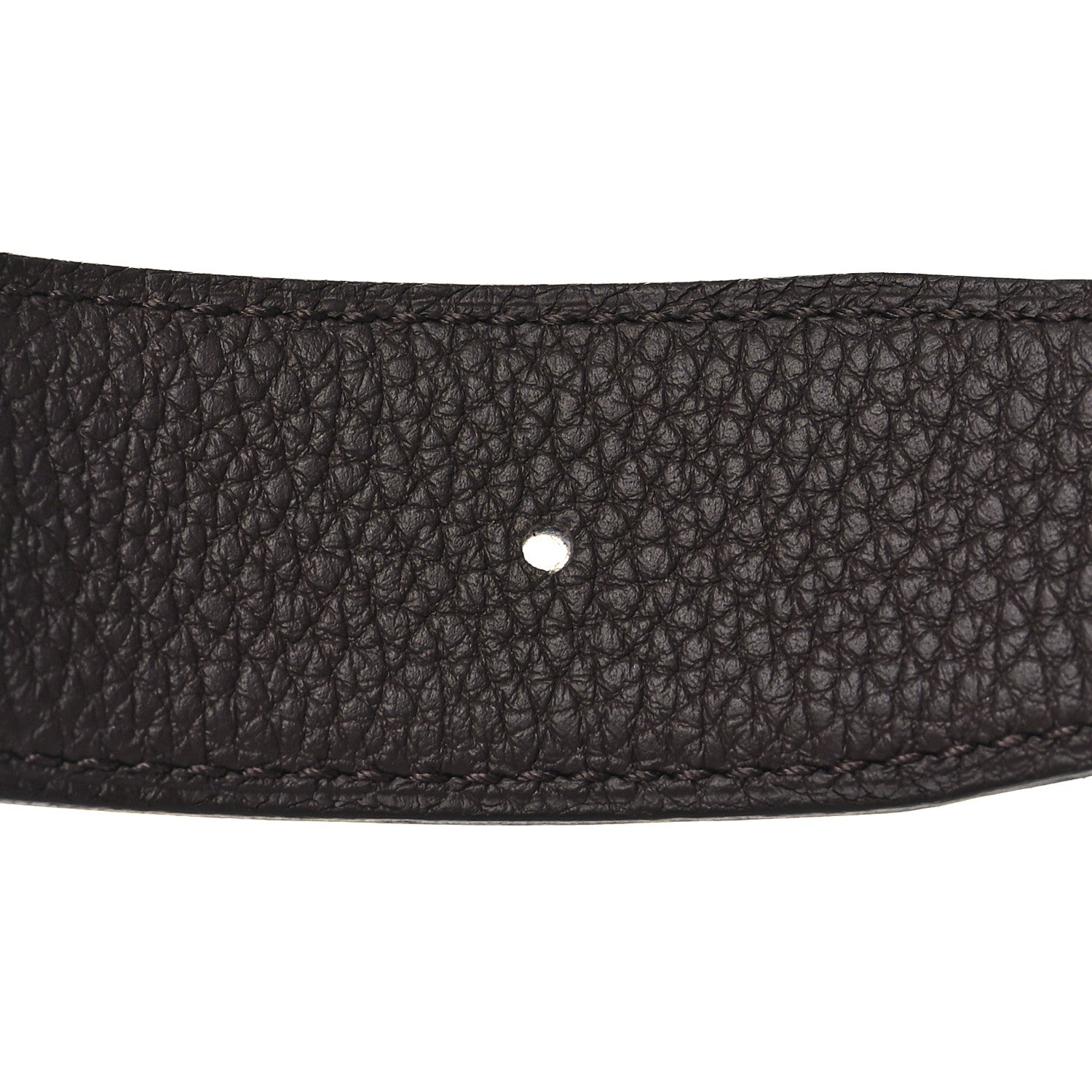 Hermes Box Togo 32mm Belt Strap 85 34 Black Chocolate 6 of 7