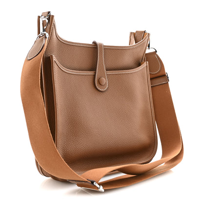 Hermes Taurillon Clemence Evelyne III PM Gold 3 of 11