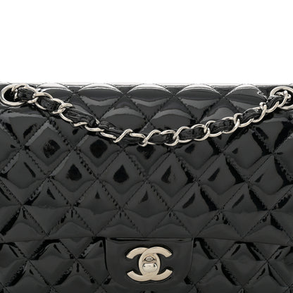 Chanel Patent Quilted Medium Double Flap Black 8 of 15