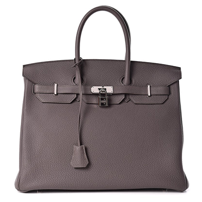 Hermes Togo Birkin 35 Etain 1 of 32